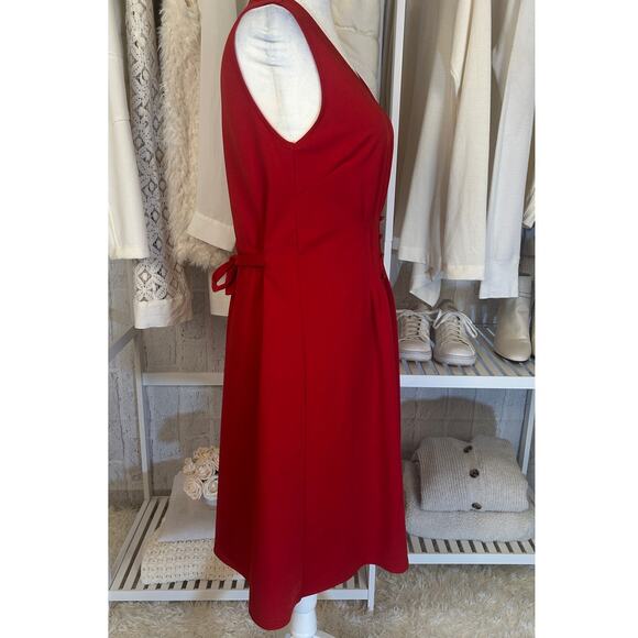 Grace Karin Women's Size S Red Gathered Front Tie Back Dress #0543 - Picture 3 of 11